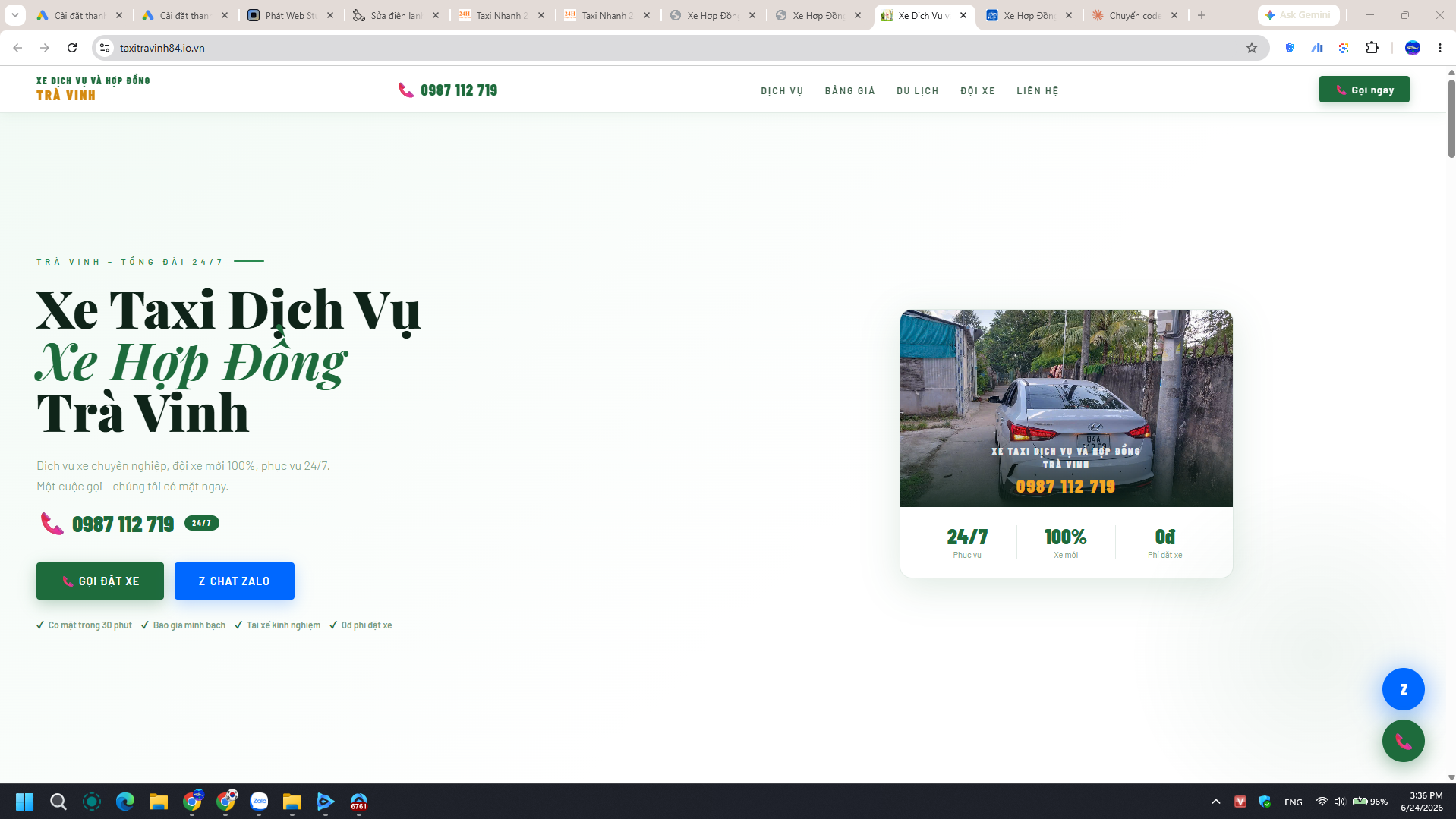 Taxi Trà Vinh 84