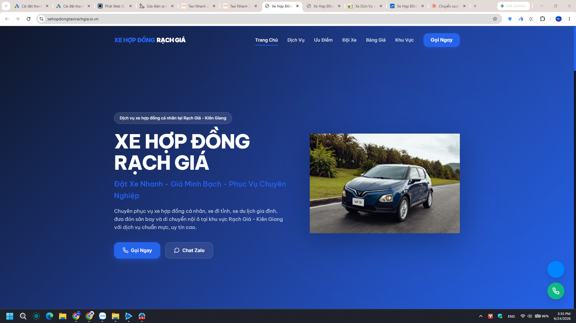Xe Hợp Đồng Taxi Rạch Giá